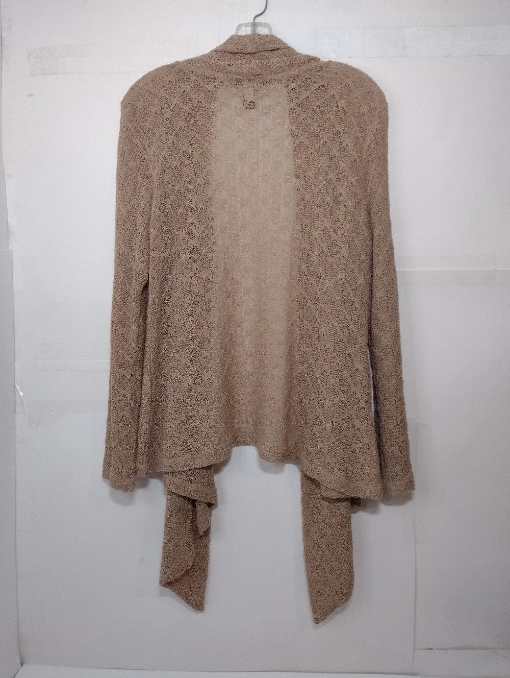 Cable & Gauge Women's Open-Front Beige Women's Sweater Cardigan Open Front Size